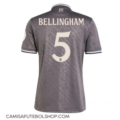 Camisa de time de futebol Real Madrid Jude Bellingham #5 Replicas 3º Equipamento 2024-25 Manga Curta